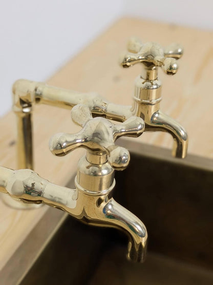 Unlacquered Brass kitchen and Bathroom Faucets