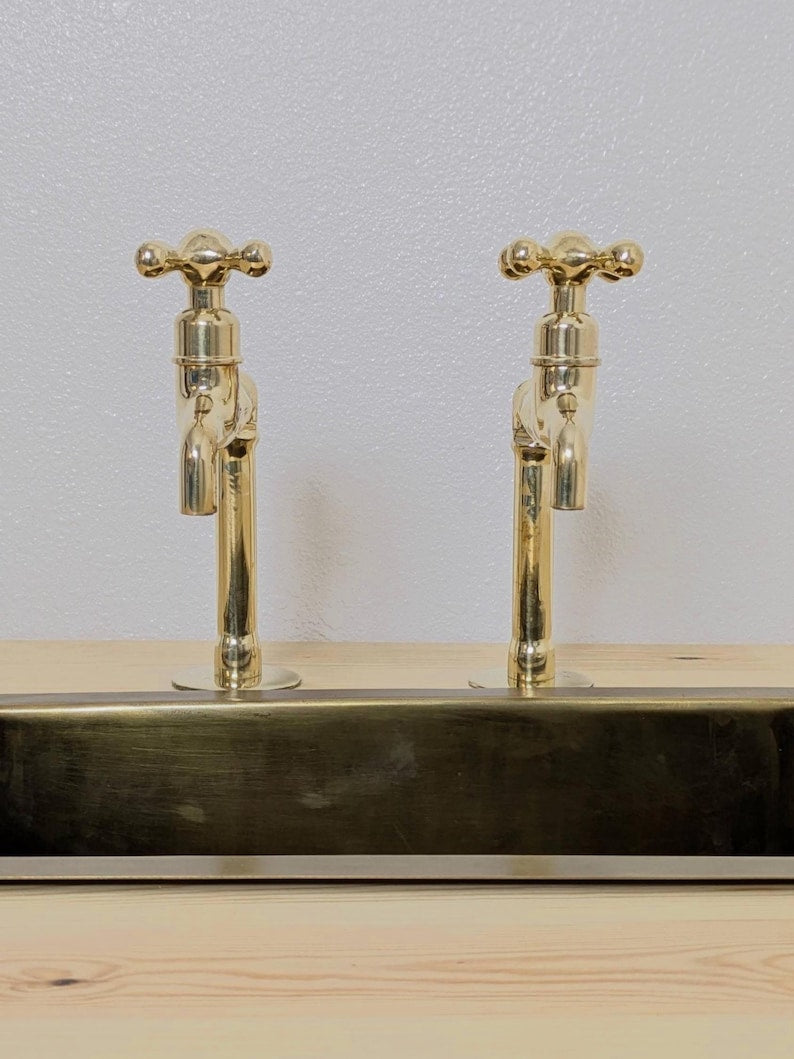 Unlacquered Brass kitchen and Bathroom Faucets
