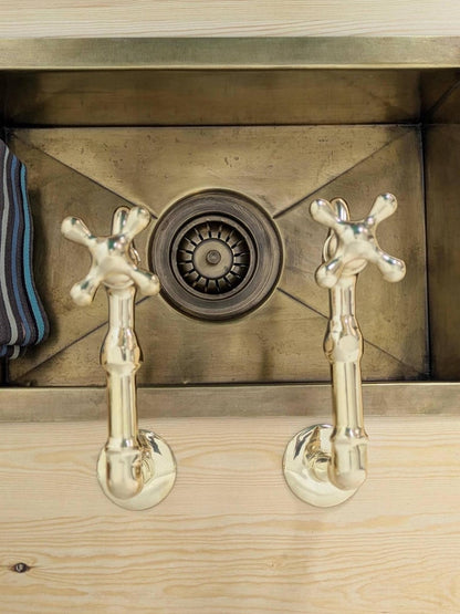 Unlacquered Brass kitchen and Bathroom Faucets