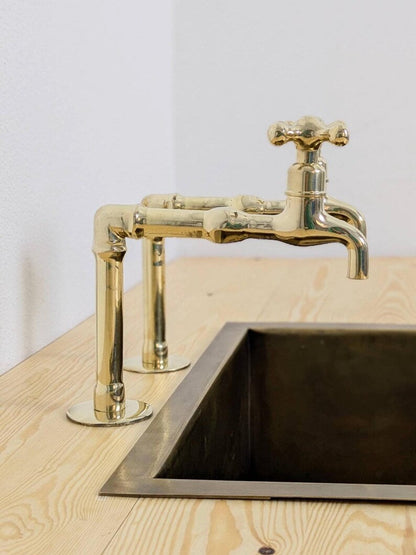 Unlacquered Brass kitchen and Bathroom Faucets