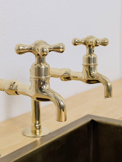 Unlacquered Brass kitchen and Bathroom Faucets