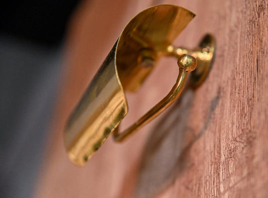 Unlacquered Solid Brass Toilet Paper Holder