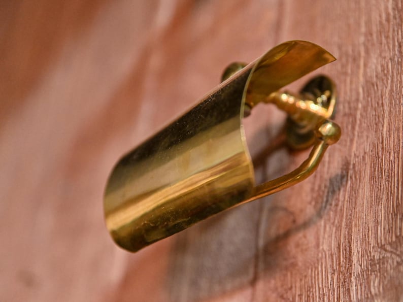 Unlacquered Solid Brass Toilet Paper Holder