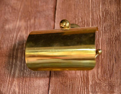 Unlacquered Solid Brass Toilet Paper Holder