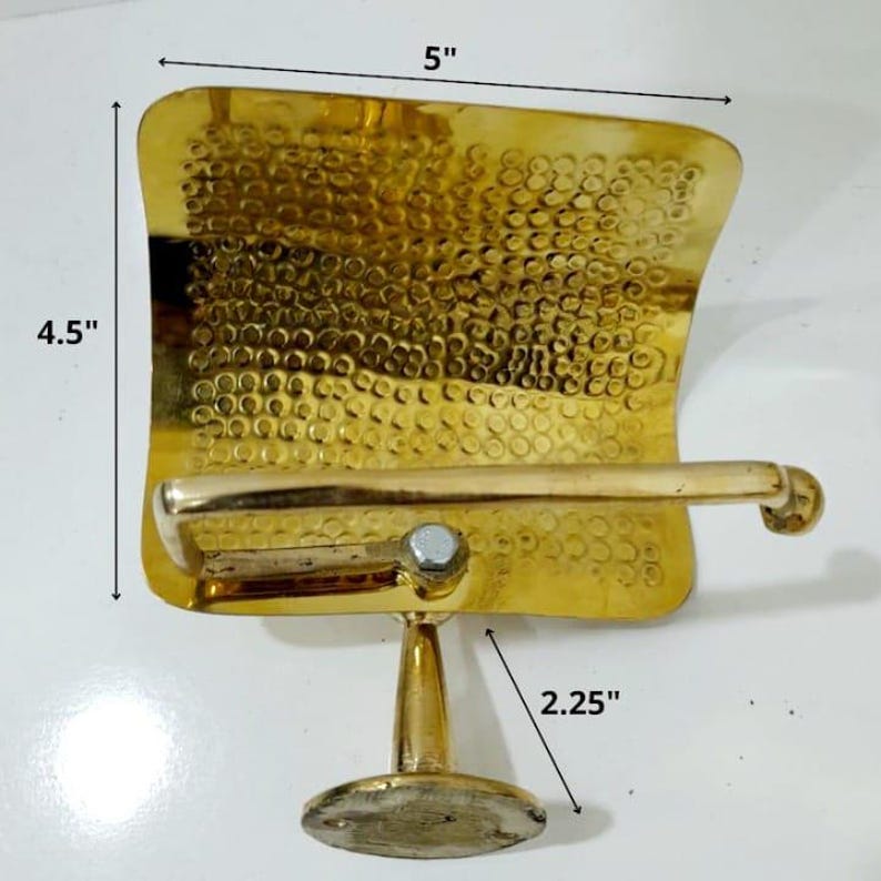 Unlacquered Hammered Brass Toilet Paper Holder