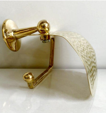 Unlacquered Hammered Brass Toilet Paper Holder