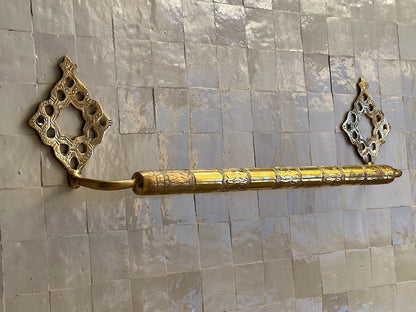 Unlacquered Solid Brass Towel Rail