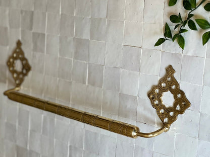 Unlacquered Solid Brass Towel Rail