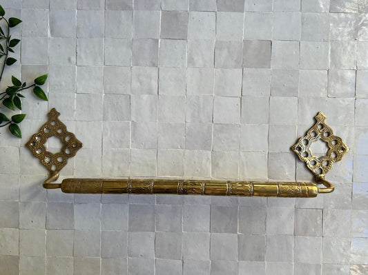 Unlacquered Solid Brass Towel Rail