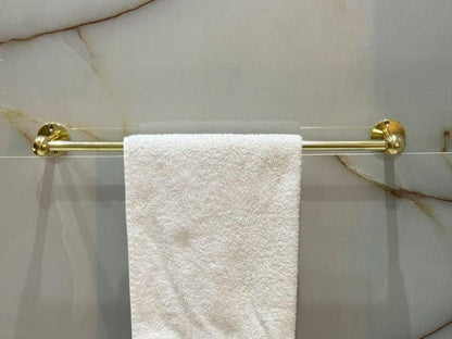 Unlacquered Brass Towel Rod Holder