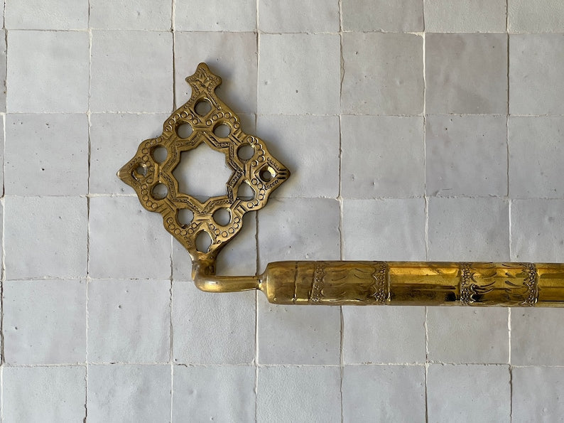 Unlacquered Solid Brass Towel Rail