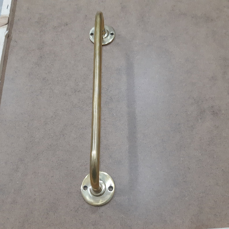 Polished Unlacquered Brass Towel Bar