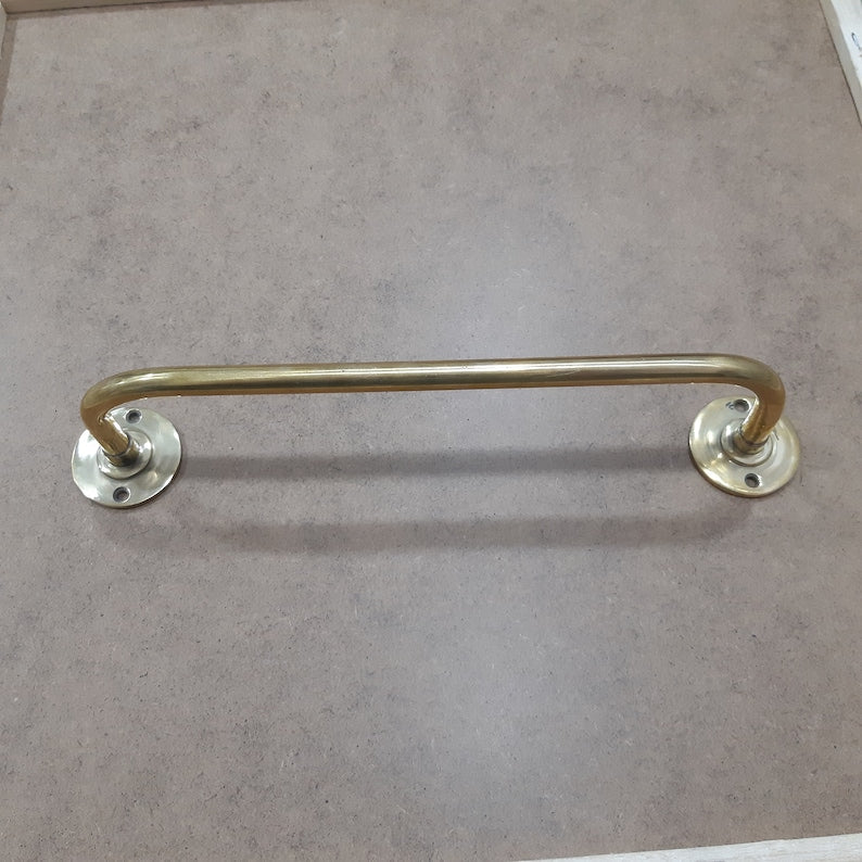 Polished Unlacquered Brass Towel Bar