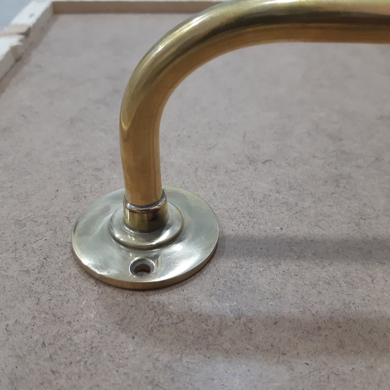 Polished Unlacquered Brass Towel Bar