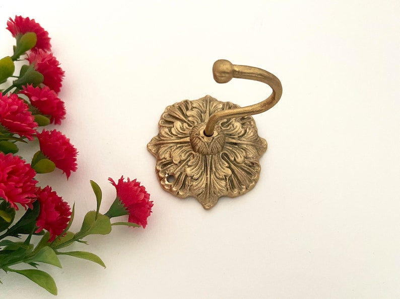 Solid Brass Wall Towel Hook Kitchen & Bathroom Use