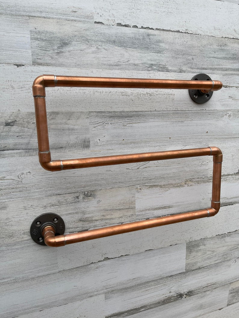 Wall-Mounted Solid Brass Towel Rack