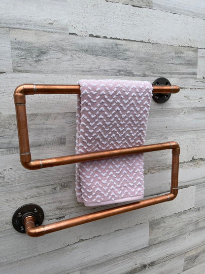 Wall-Mounted Solid Brass Towel Rack