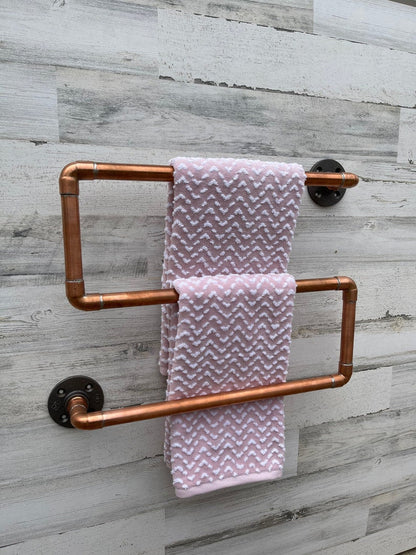 Wall-Mounted Solid Brass Towel Rack