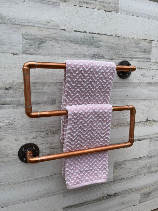 Wall-Mounted Solid Brass Towel Rack