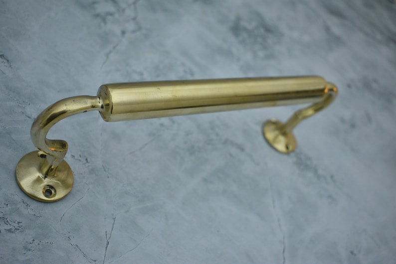 Brass Wall-Mounted Towel Bar for Bathroom & Kitchen Rail