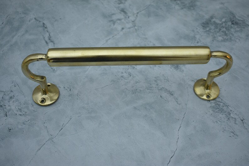 Brass Wall-Mounted Towel Bar for Bathroom & Kitchen Rail