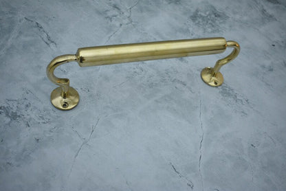 Brass Wall-Mounted Towel Bar for Bathroom & Kitchen Rail
