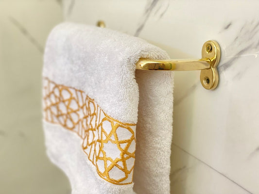 Handmade Unlacquered Brass Towel Rod