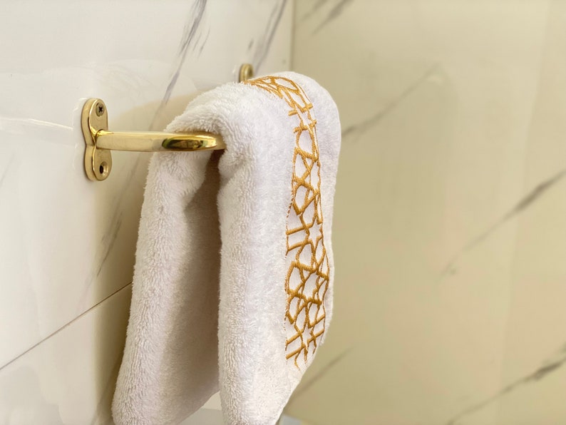Handmade Unlacquered Brass Towel Rod