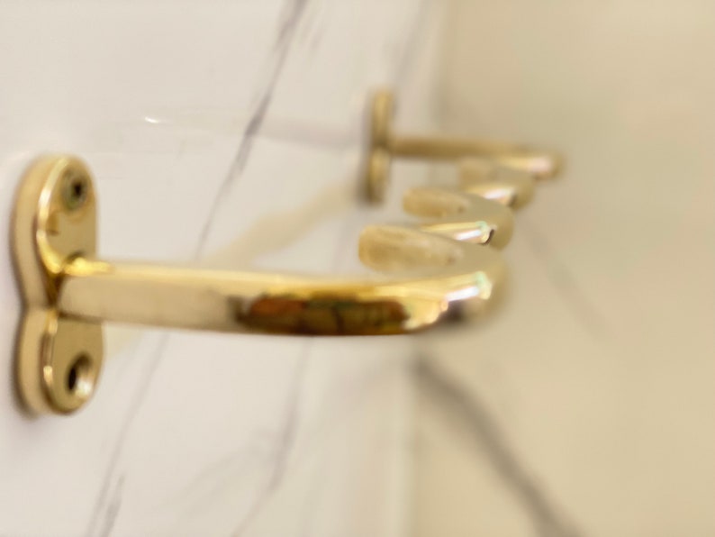 Handmade Unlacquered Brass Towel Rod
