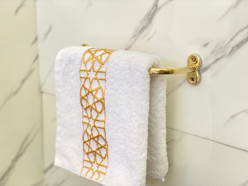 Handmade Unlacquered Brass Towel Rod