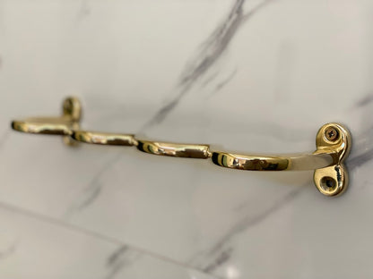 Handmade Unlacquered Brass Towel Rod