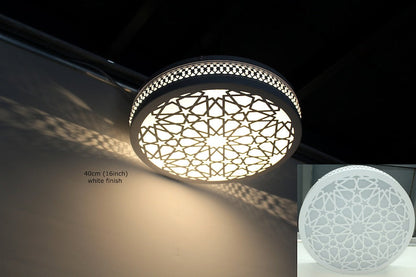 Star-Patterned Moroccan Brass Ceiling Light