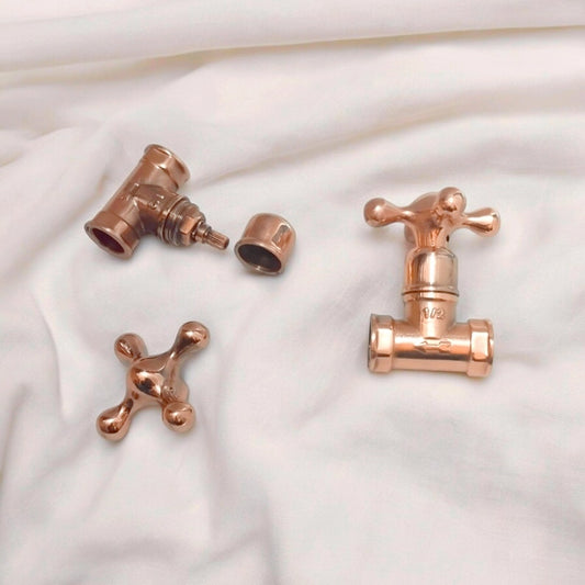 Handmade Solid Brass Faucet Handle Set