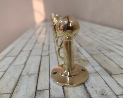Unlacquered Solid Brass Pot Rack
