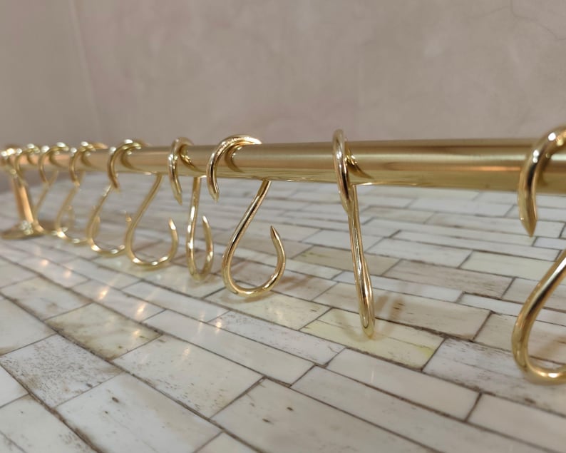 Unlacquered Solid Brass Pot Rack