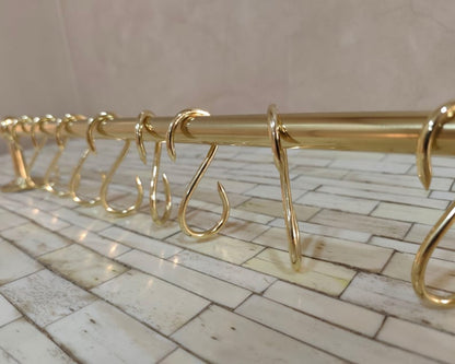 Unlacquered Solid Brass Pot Rack