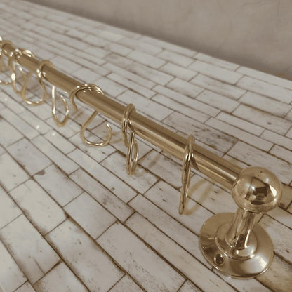 Unlacquered Solid Brass Pot Rack