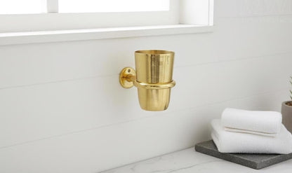 Farmhouse Brass Toothbrush Cup Holder