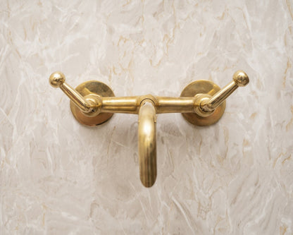 Wall-Mounted T-Shape Brass Vanity Faucet
