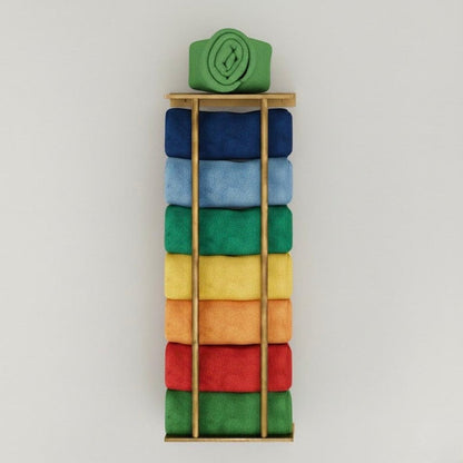 Unlacquered Brass Towel Bar Rack With Vertical Rods