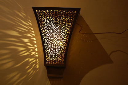 Moroccan Filigree Brass Sconce