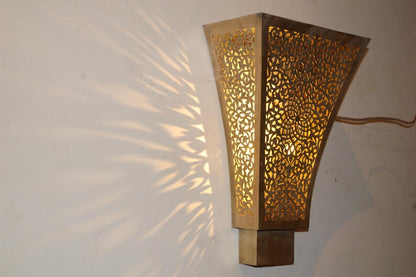 Moroccan Filigree Brass Sconce