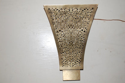 Moroccan Filigree Brass Sconce