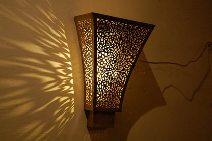 Moroccan Filigree Brass Sconce