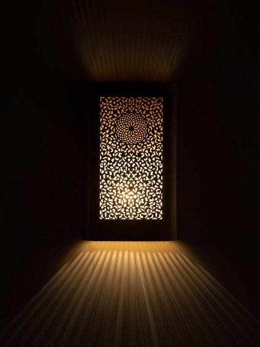 Moroccan Filigree Brass Wall Light