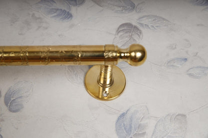 Handcrafted Moroccan Hammered Brass Towel Bar