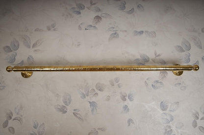 Handcrafted Moroccan Hammered Brass Towel Bar