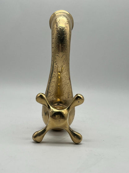 Artisan Engraved Brass Wall-Mounted Tap