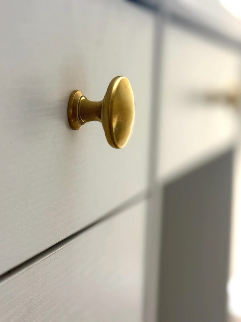 Unlacquered Solid Brass Ball Knob