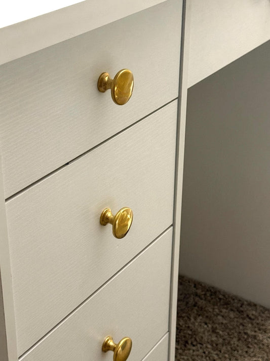 Unlacquered Brass Ball Cabinet Knob